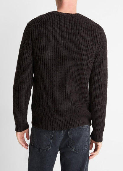 Utility Shaker Merino Wool Sweater in Crew Neck | VINCE Men