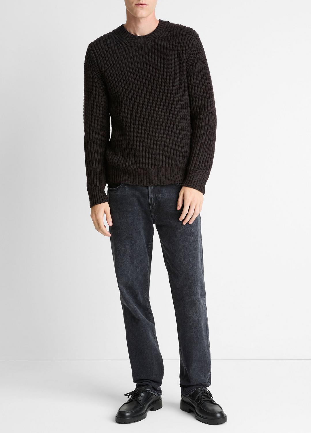 Utility Shaker Merino Wool Sweater in Crew Neck | VINCE Men