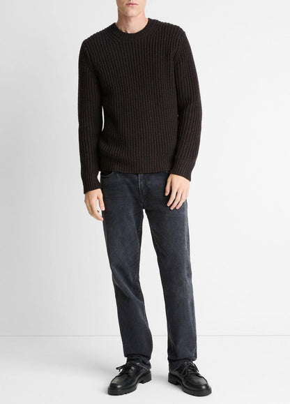 Utility Shaker Merino Wool Sweater in Crew Neck | VINCE Men