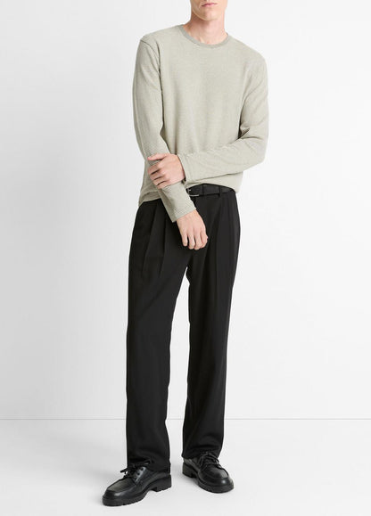 Striped Double-Knit Pima Cotton Long-Sleeve T-Shirt in Long Sleeve | VINCE Men