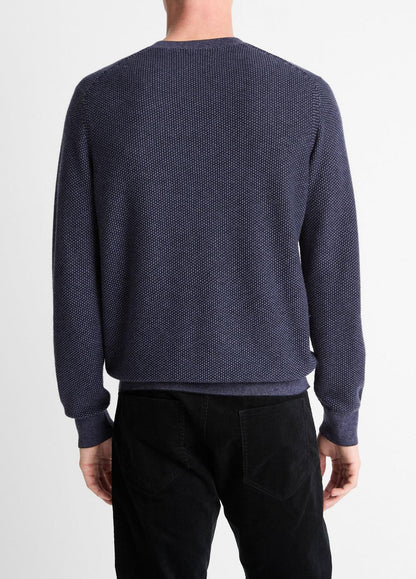 Geo-Jacquard Wool-Blend Crew Neck Sweater in Crew Neck | VINCE Men
