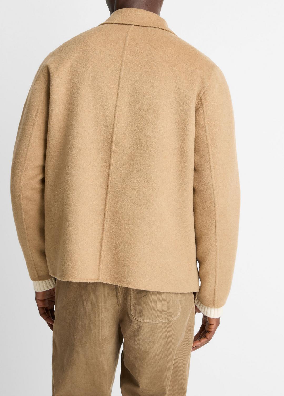 Splittable Wool-Blend Zip-Front Jacket in Jackets | VINCE Men