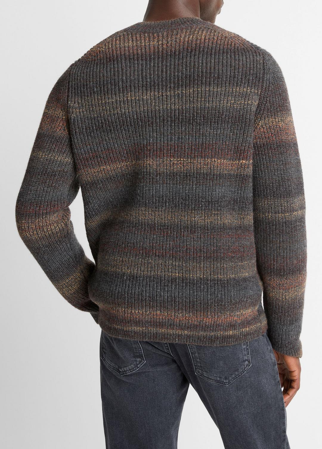 Space-Dye Shaker Wool-Blend Sweater in Crew Neck | VINCE Men
