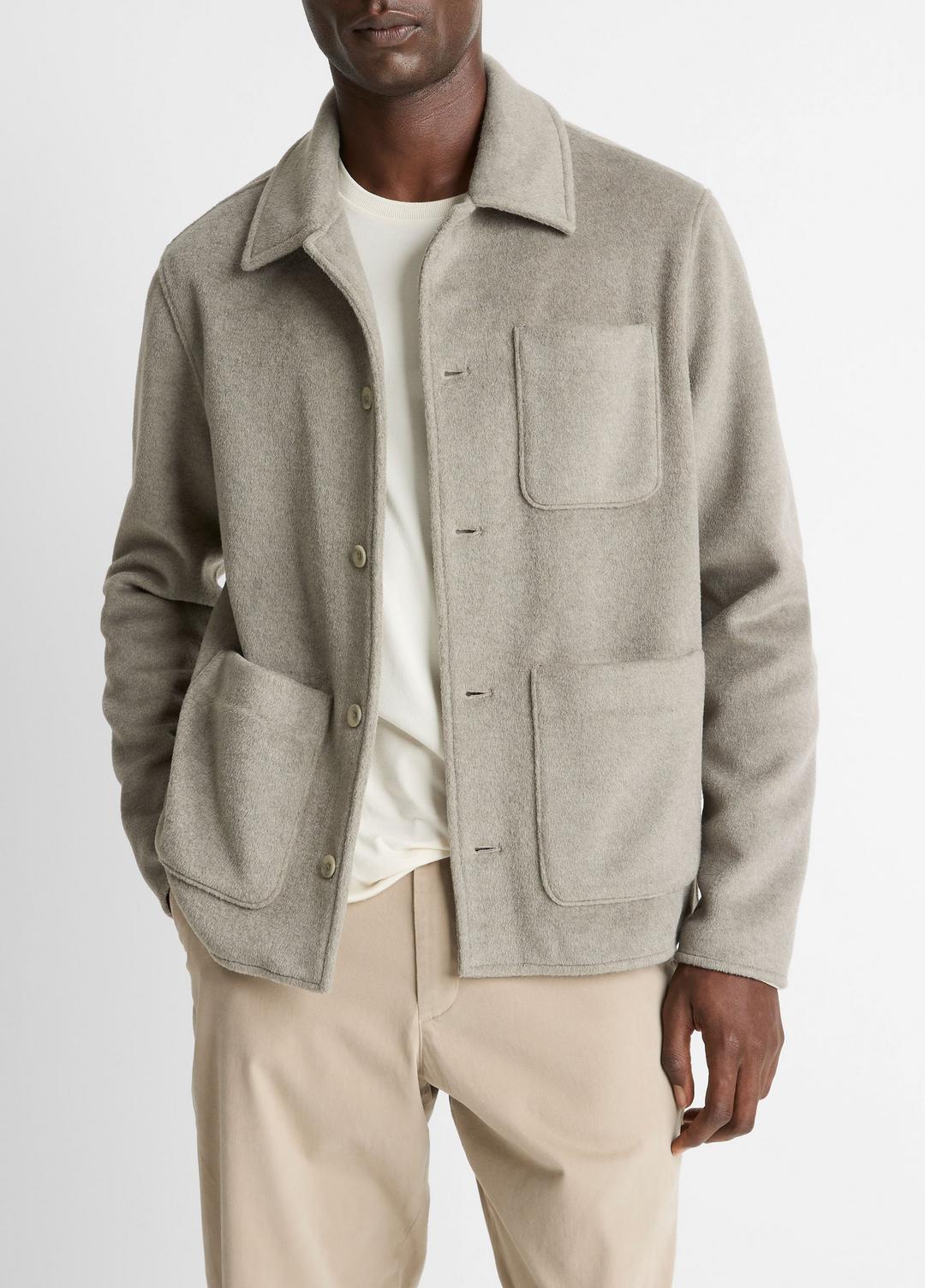 Double-Knit Chore Jacket in Jackets | VINCE Men
