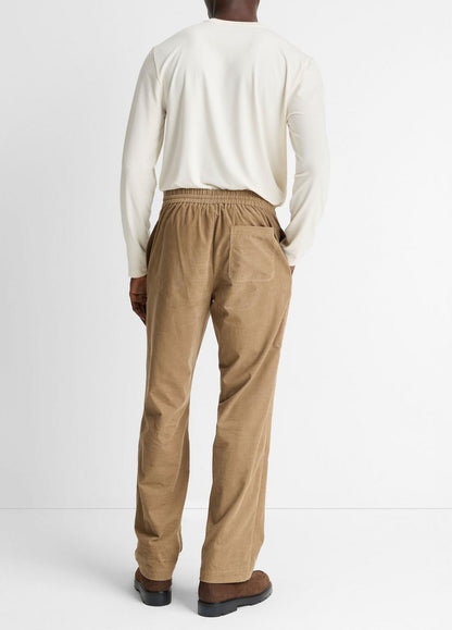 Louie Relaxed Cotton Corduroy Elastic-Waist Pant in Trousers | VINCE Men