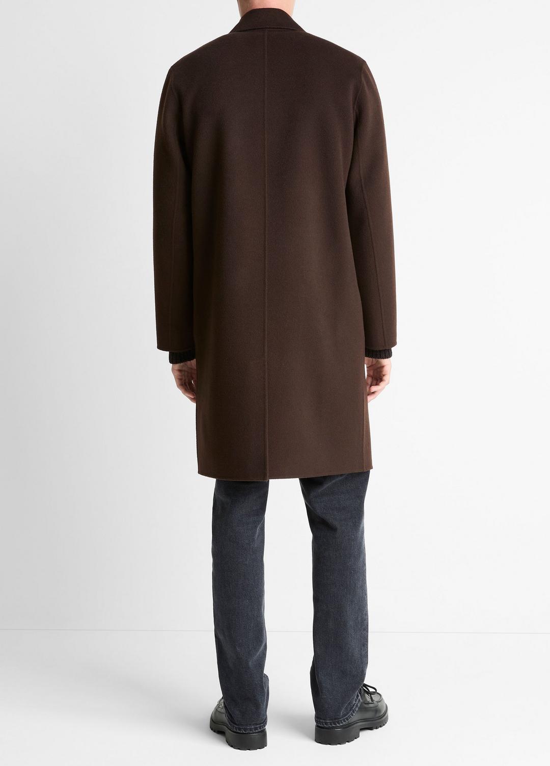 Splittable Wool-Cashmere Single-Breasted Topcoat in Coats | VINCE Men