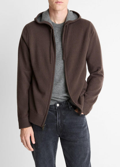 Cashmere Zip-Front Hoodie in Sweatshirts & Hoodies | VINCE Men