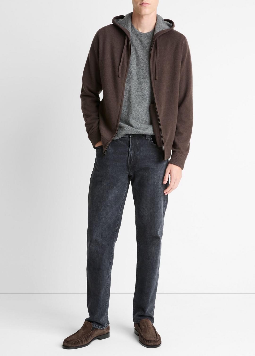 Cashmere Zip-Front Hoodie in Sweatshirts & Hoodies | VINCE Men