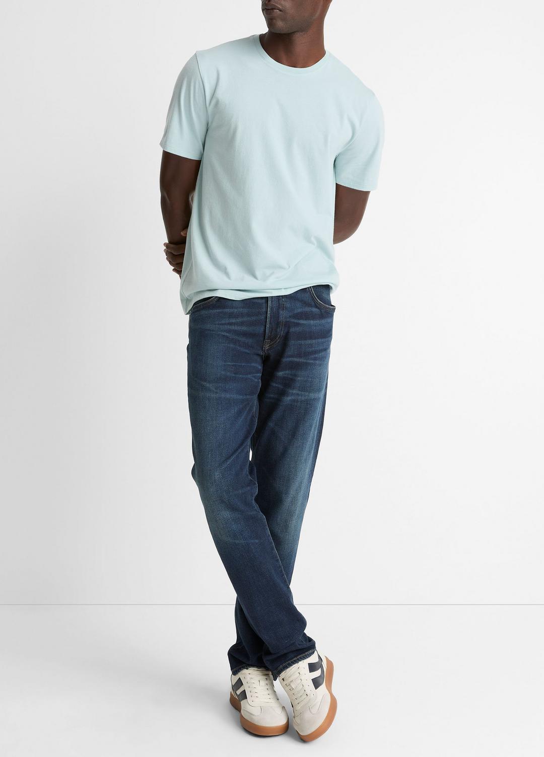 Pima Cotton Crew Neck T-Shirt in Short Sleeve | VINCE Men