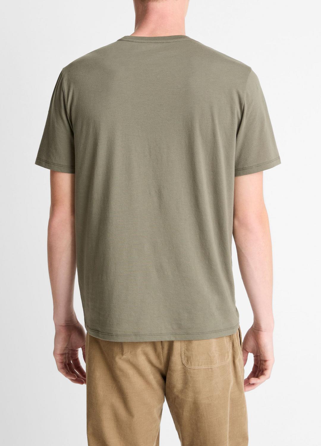 Pima Cotton Crew Neck T-Shirt in Short Sleeve | VINCE Men