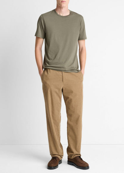 Pima Cotton Crew Neck T-Shirt in Short Sleeve | VINCE Men