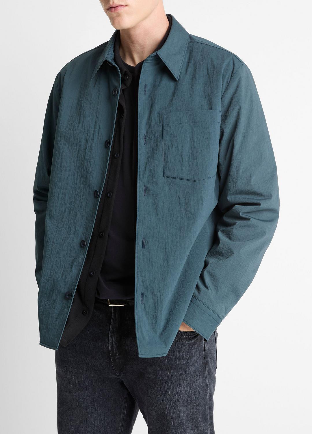 Insulated Tech-Cotton Shirt Jacket in Shirt Jackets | VINCE Men