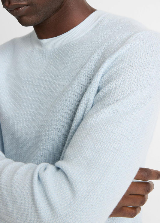 Geo-Jacquard Wool-Blend Crew Neck Sweater in Crew Neck | VINCE Men