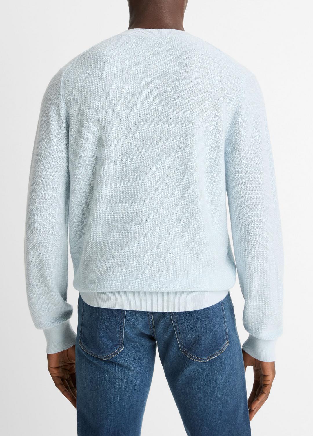 Geo-Jacquard Wool-Blend Crew Neck Sweater in Crew Neck | VINCE Men