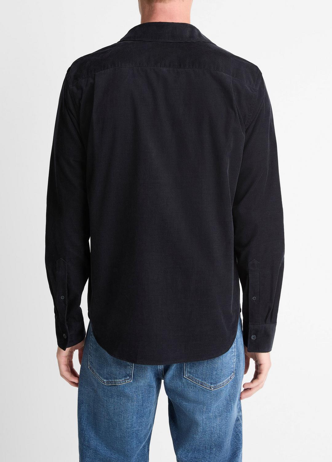 Italian Cotton Corduroy Button-Front Shirt in Long Sleeve | VINCE Men