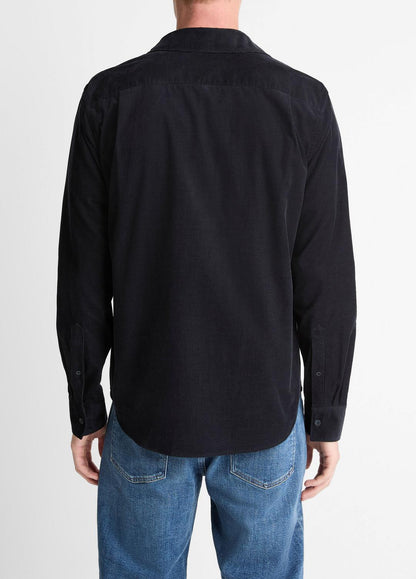 Italian Cotton Corduroy Button-Front Shirt in Long Sleeve | VINCE Men
