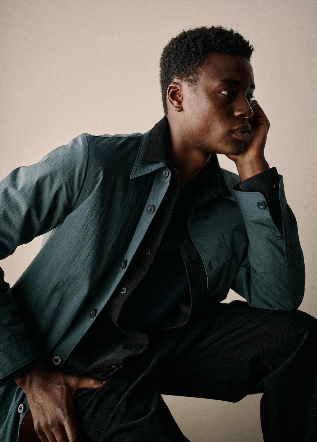 Italian Cotton Corduroy Button-Front Shirt in Long Sleeve | VINCE Men