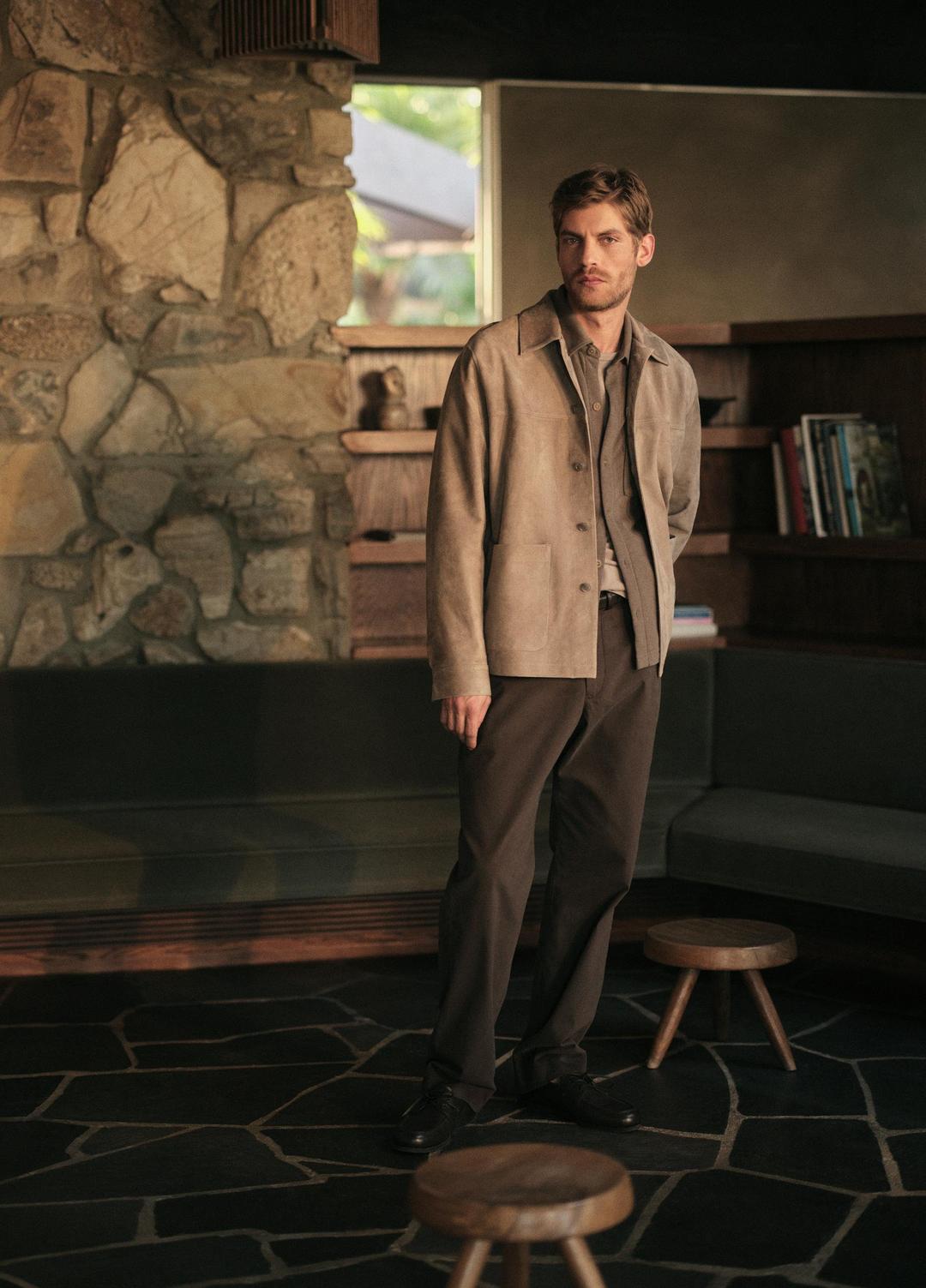 Suede Shirt Jacket in Shirt Jackets | VINCE Men