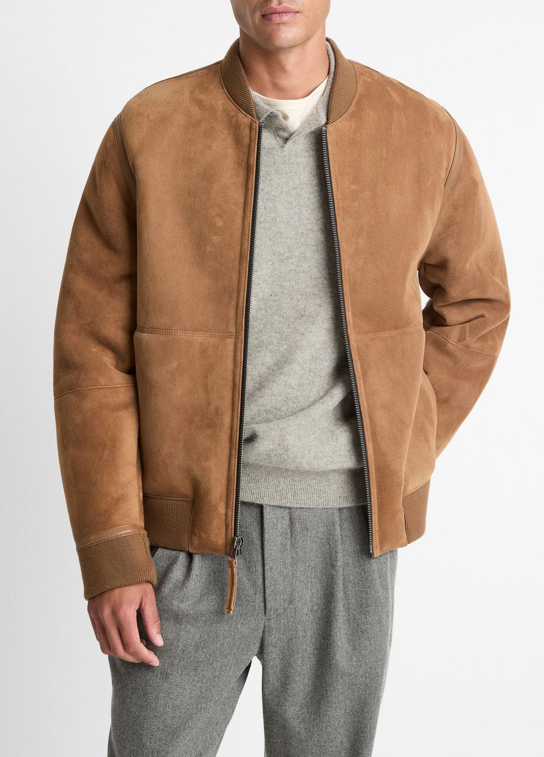 Shearling Bomber Jacket in Jackets | VINCE Men