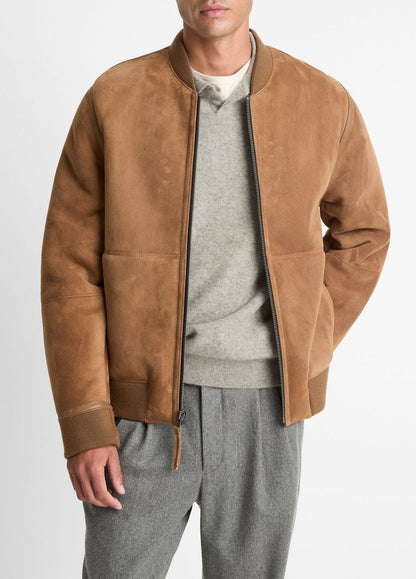 Shearling Bomber Jacket in Jackets | VINCE Men