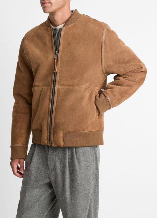Shearling Bomber Jacket in Jackets | VINCE Men