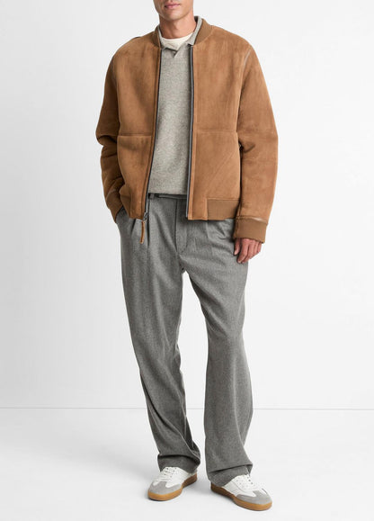 Shearling Bomber Jacket in Jackets | VINCE Men