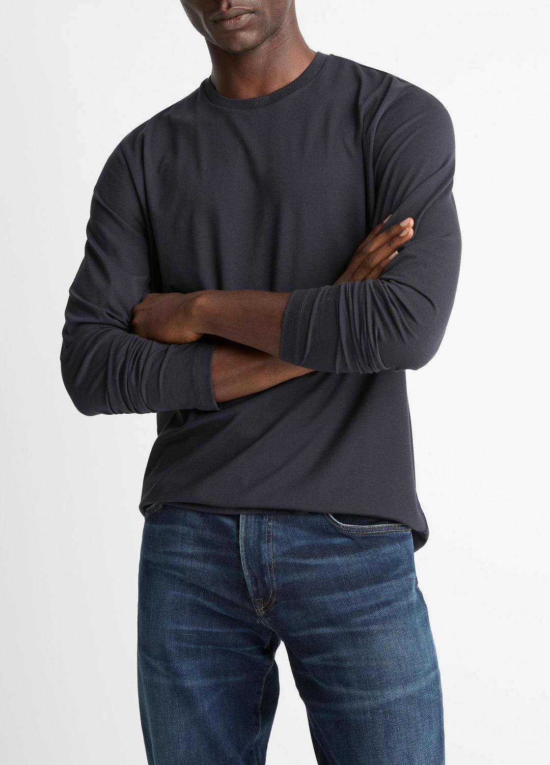 Triblend Jersey Long-Sleeve T-Shirt in Long Sleeve | VINCE Men