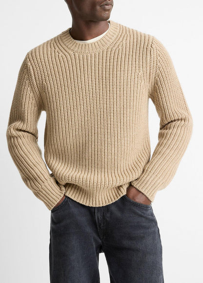 Utility Shaker Merino Wool Sweater in Crew Neck | VINCE Men