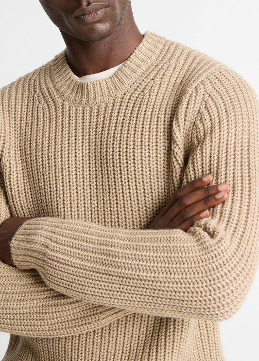 Utility Shaker Merino Wool Sweater in Crew Neck | VINCE Men