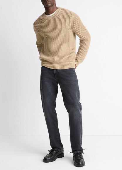 Utility Shaker Merino Wool Sweater in Crew Neck | VINCE Men