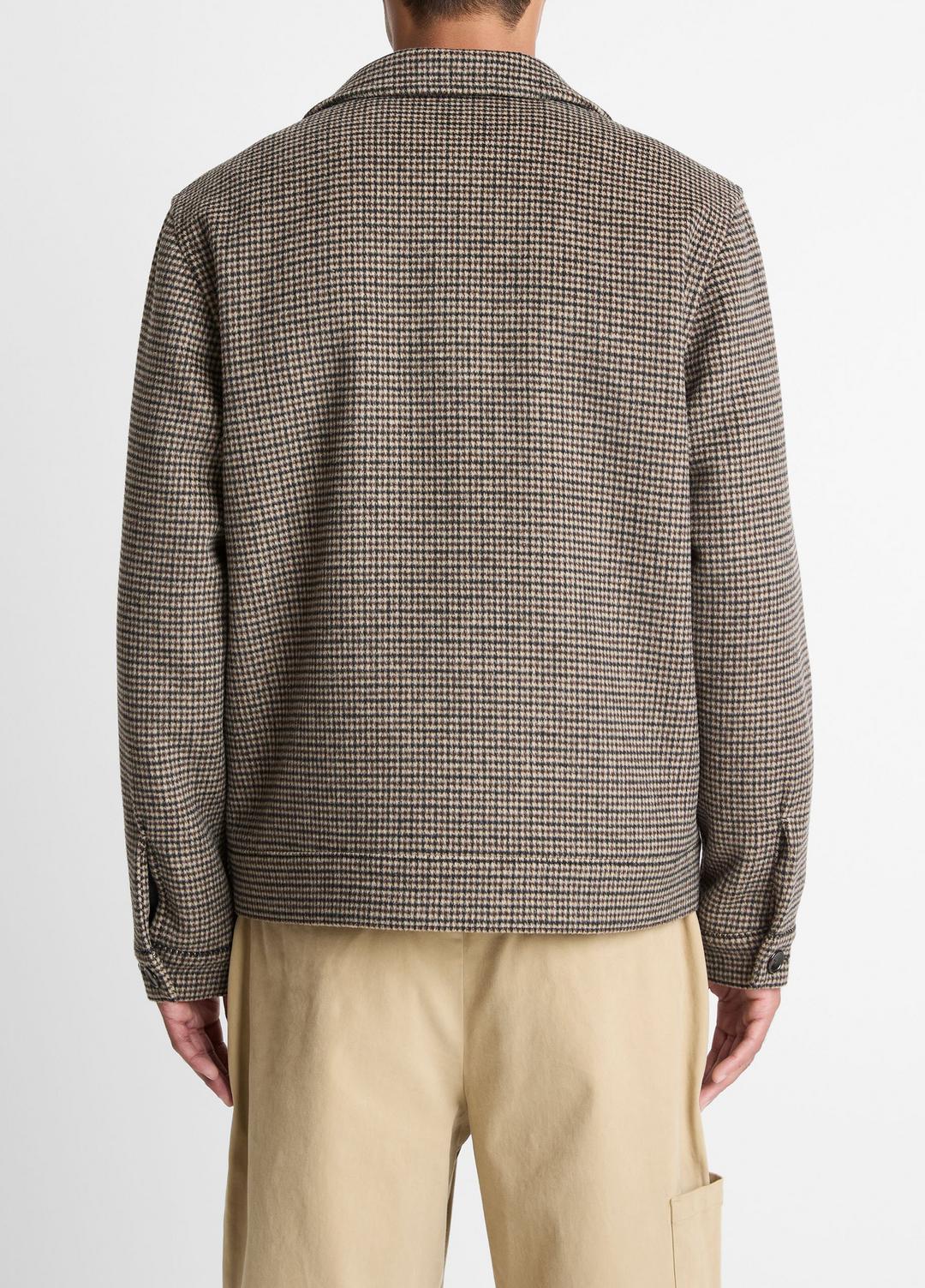 Houndstooth Bomber Jacket in Jackets | VINCE Men