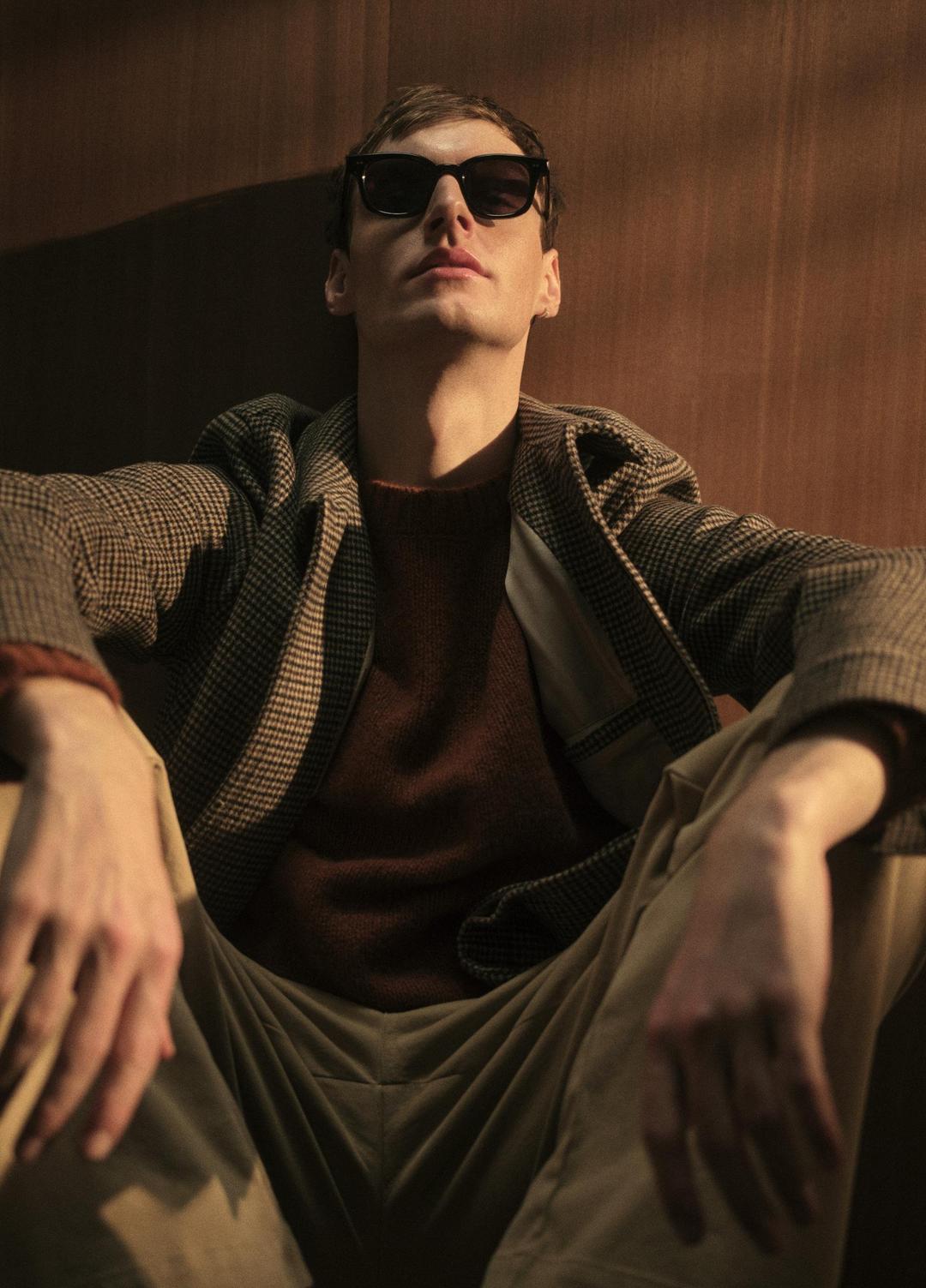 Houndstooth Bomber Jacket in Jackets | VINCE Men