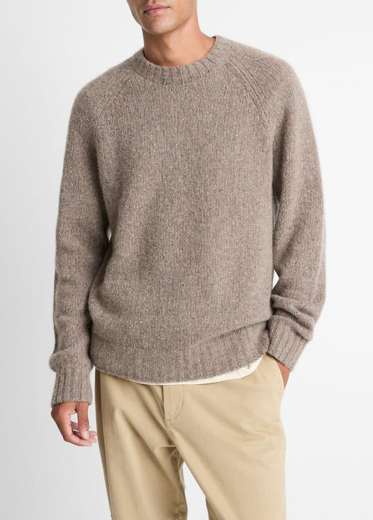 Donegal Cashmere Raglan-Sleeve Sweater in Crew Neck | VINCE Men