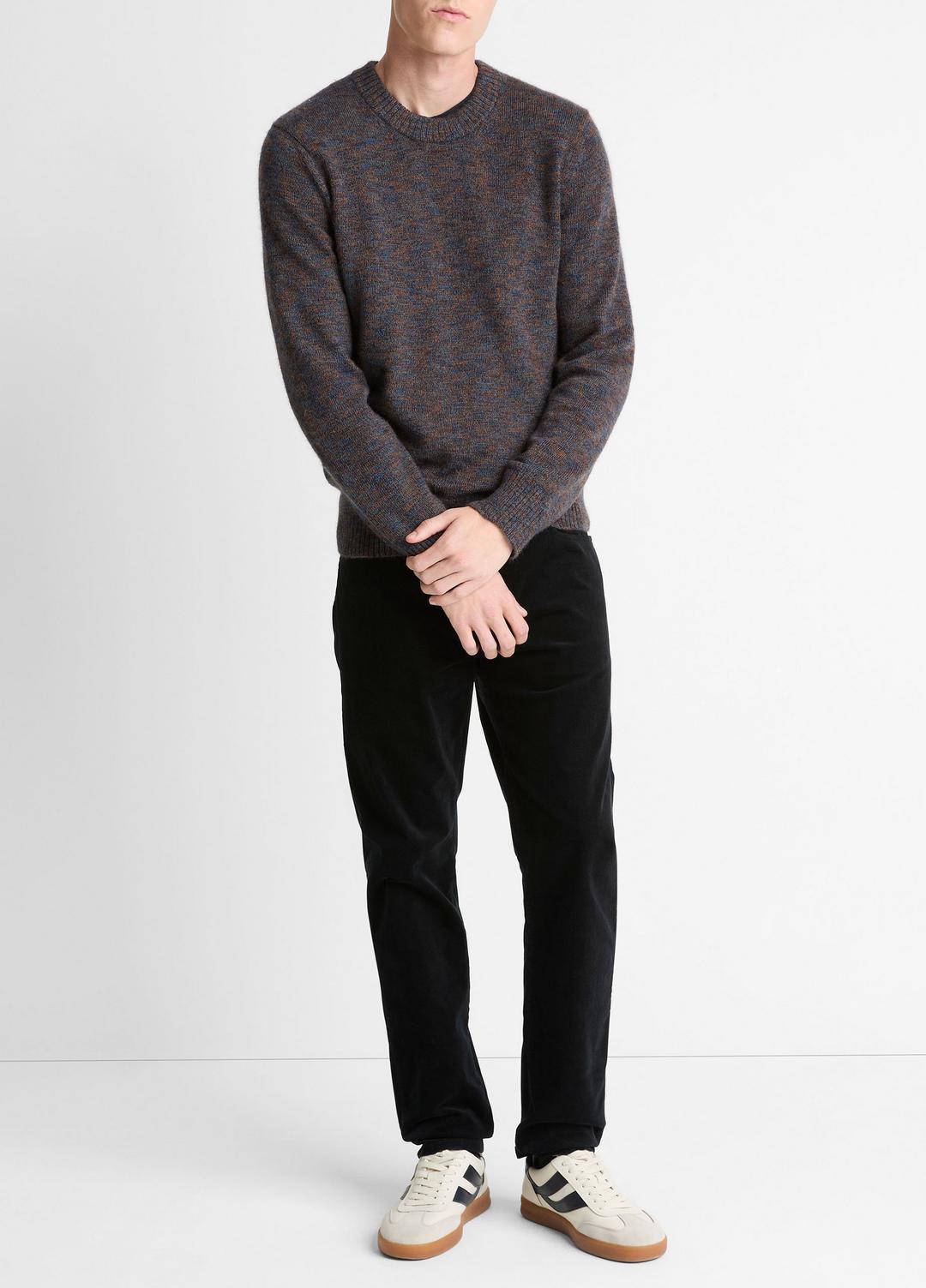 Multi-Mix Alpaca-Merino Wool Sweater in Crew Neck | VINCE Men