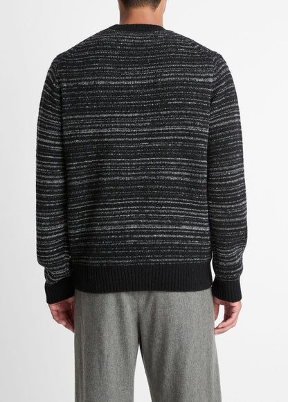 Marled Stripe Merino Wool-Blend Sweater in Crew Neck | VINCE Men