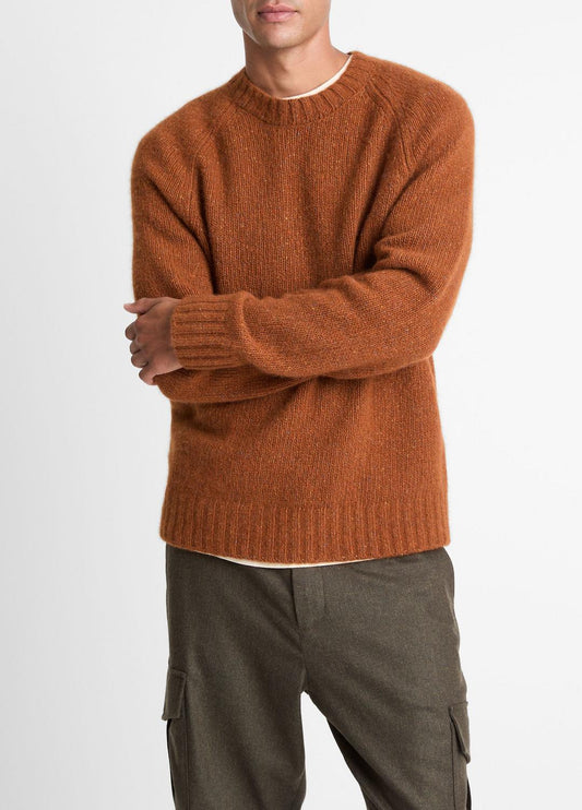 Donegal Cashmere Raglan-Sleeve Sweater in Crew Neck | VINCE Men