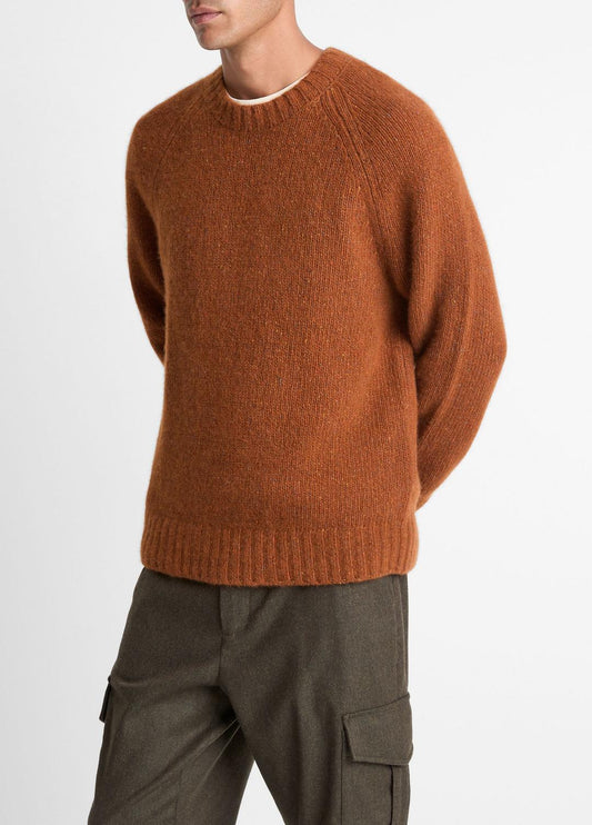 Donegal Cashmere Raglan-Sleeve Sweater in Crew Neck | VINCE Men