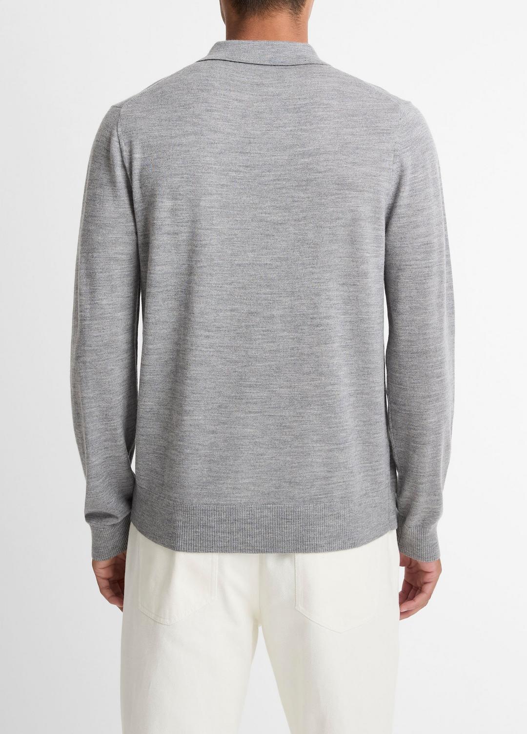 Wool Polo Sweater in Sweaters | VINCE Men