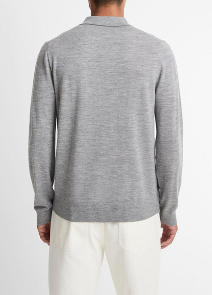 Wool Polo Sweater in Sweaters | VINCE Men