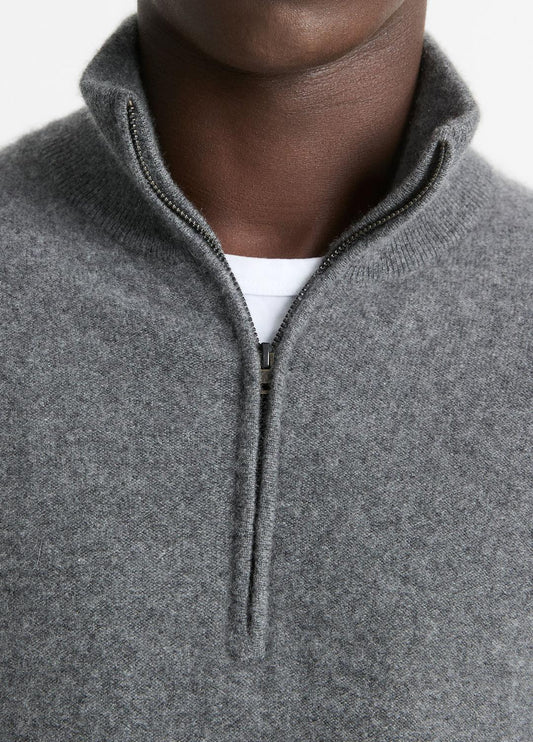 Plush Cashmere Quarter-Zip Sweater in Quarter Zip | VINCE Men