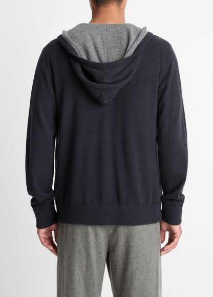 Cashmere Zip-Front Hoodie in Cashmere | VINCE Men