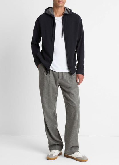 Cashmere Zip-Front Hoodie in Cashmere | VINCE Men