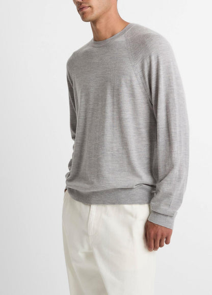 Featherweight Wool-Cashmere Crew Neck Sweater in Crew Neck | VINCE Men