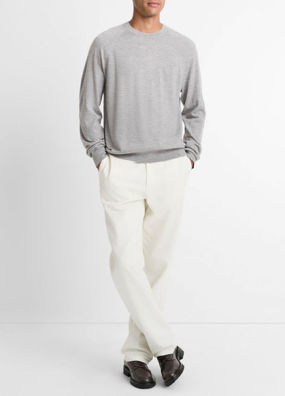 Featherweight Wool-Cashmere Crew Neck Sweater in Crew Neck | VINCE Men