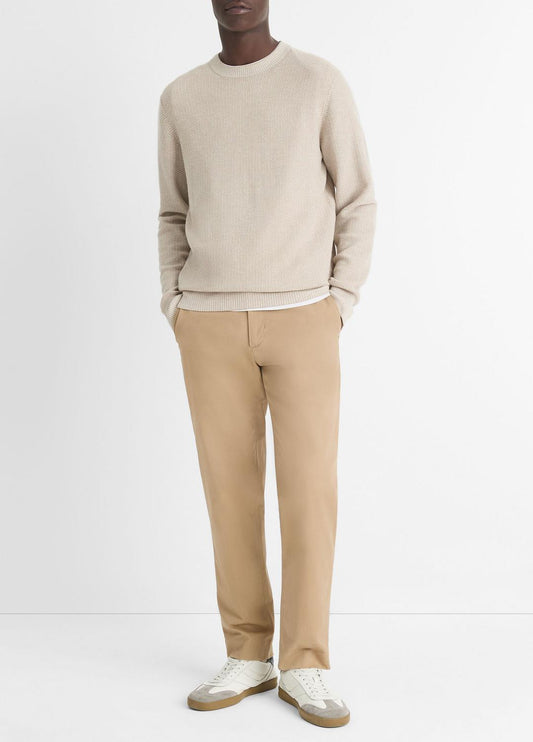 Geo-Jacquard Wool-Blend Crew Neck Sweater in Crew Neck | VINCE Men