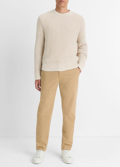 Macro-Waffle Crew Neck Sweater in Crew Neck | VINCE Men