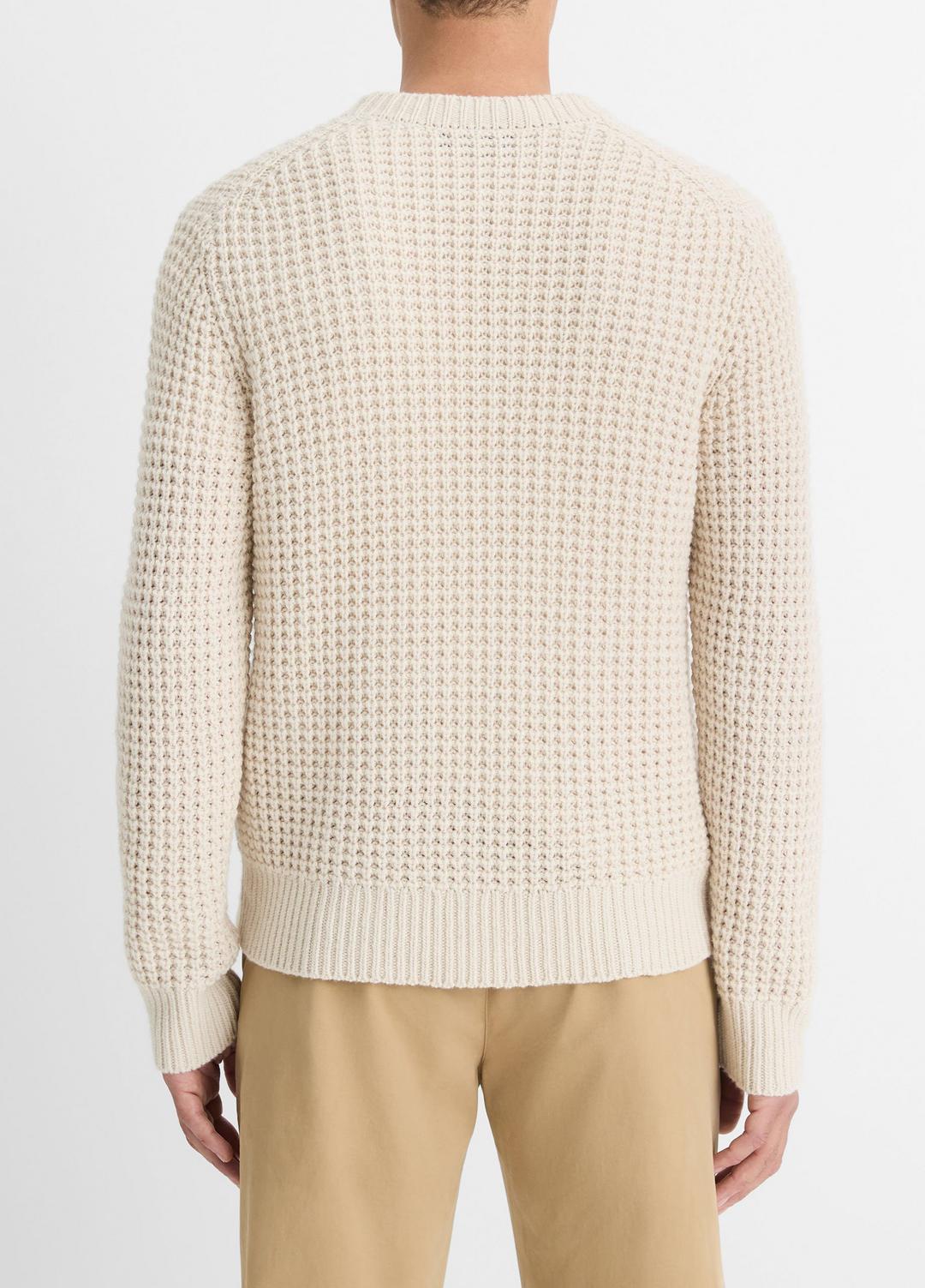 Macro-Waffle Crew Neck Sweater in Crew Neck | VINCE Men