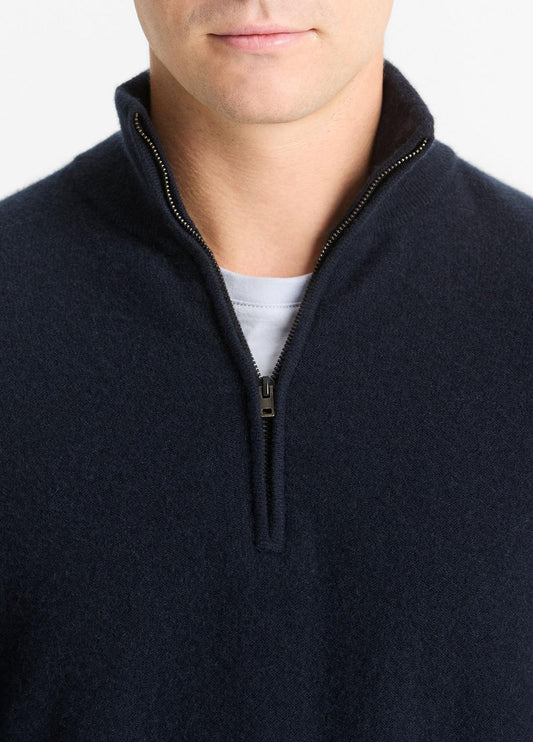 Plush Cashmere Quarter-Zip Sweater in Quarter Zip | VINCE Men