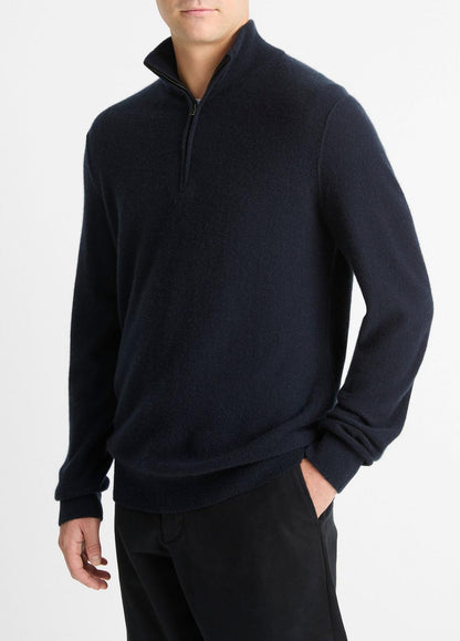 Plush Cashmere Quarter-Zip Sweater in Quarter Zip | VINCE Men
