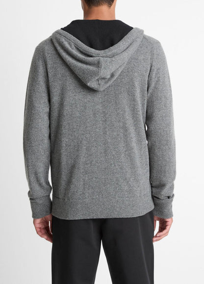 Cashmere Zip-Front Hoodie in Cashmere | VINCE Men